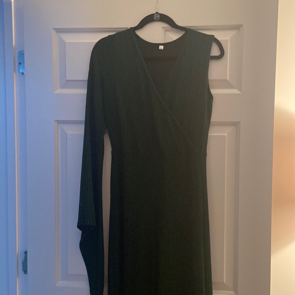 Green One Sleeve Jump Suit